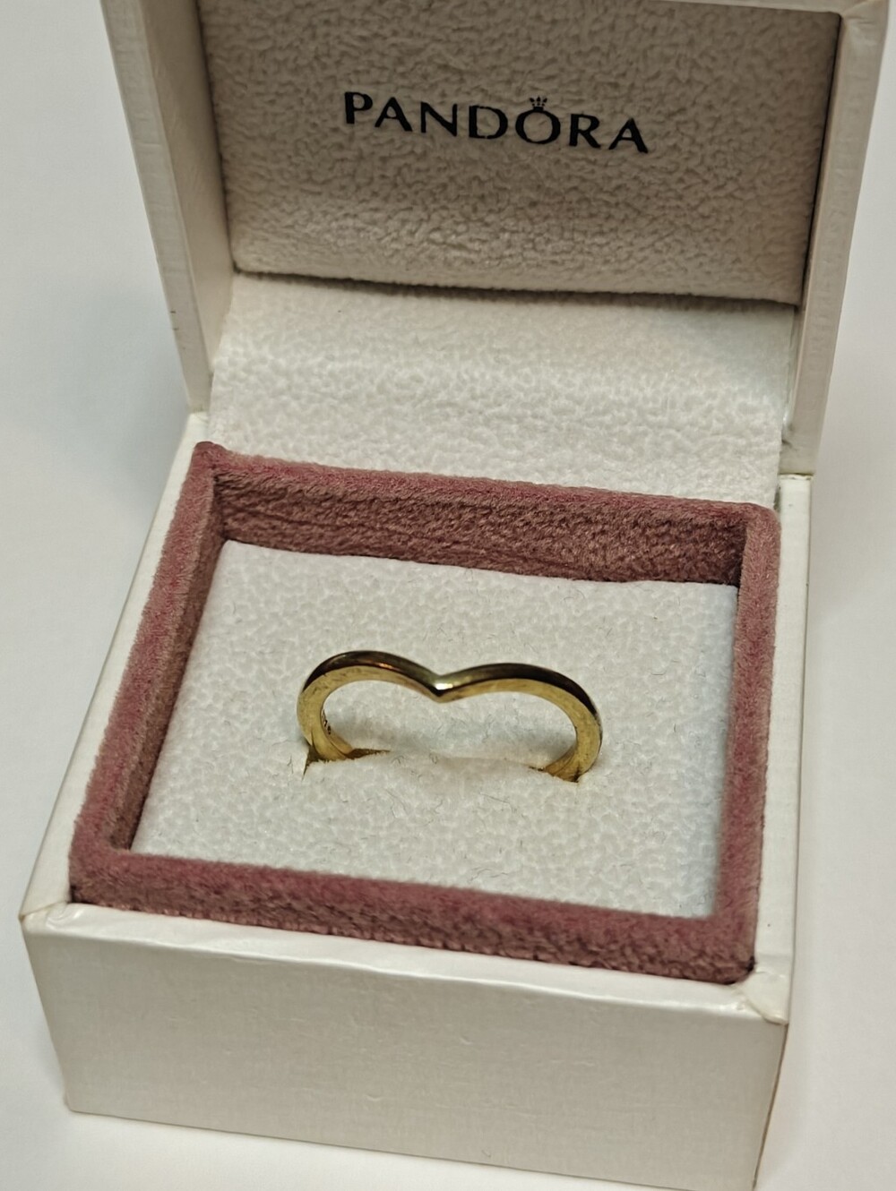 Pandora V-shaped Gold Plated Ring